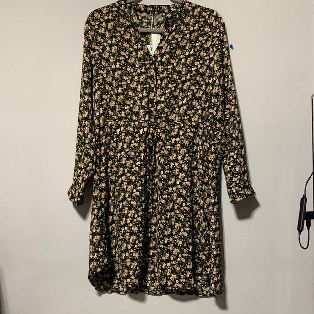 Flowered long sleeve dress